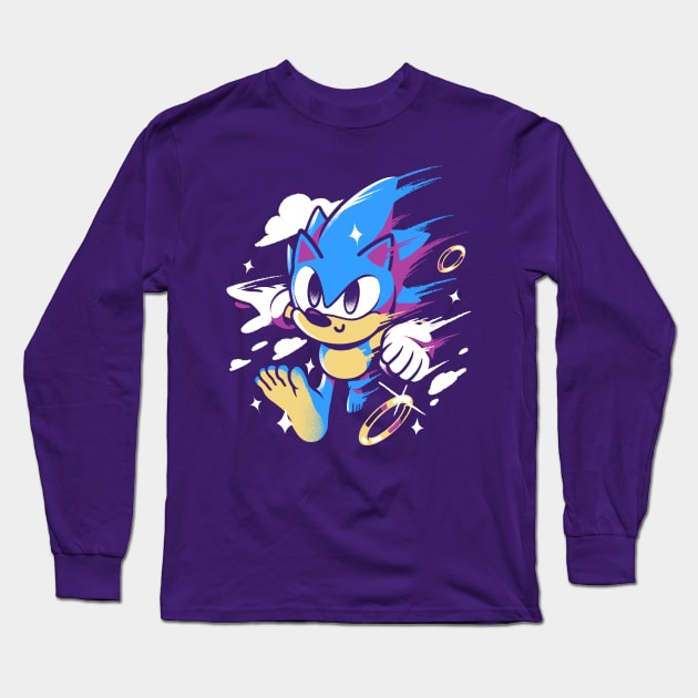 Barefoot Hedgehog Long Sleeve T-Shirt by Ilustrata